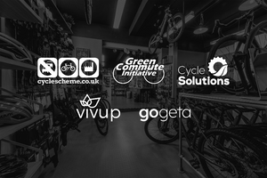 Black and white image of the cycle to work schemes available at Rockets and Rascals in Poole, Dorset.